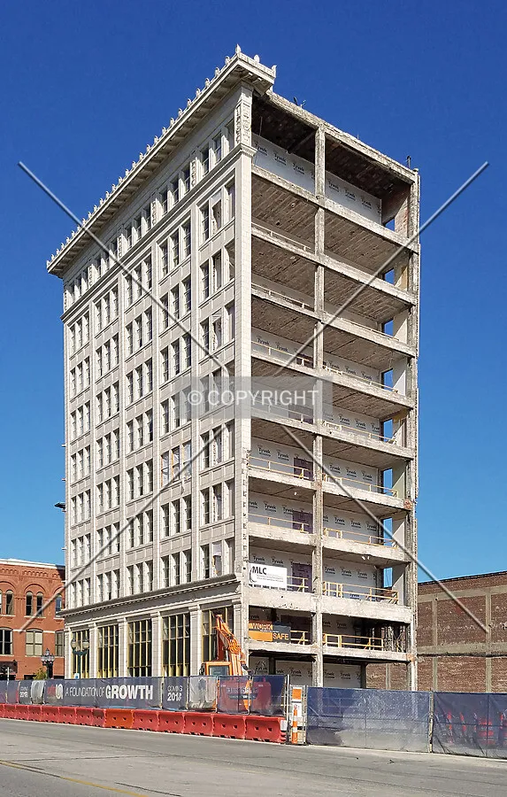 View from the southwest during renovation; August 12, 2017