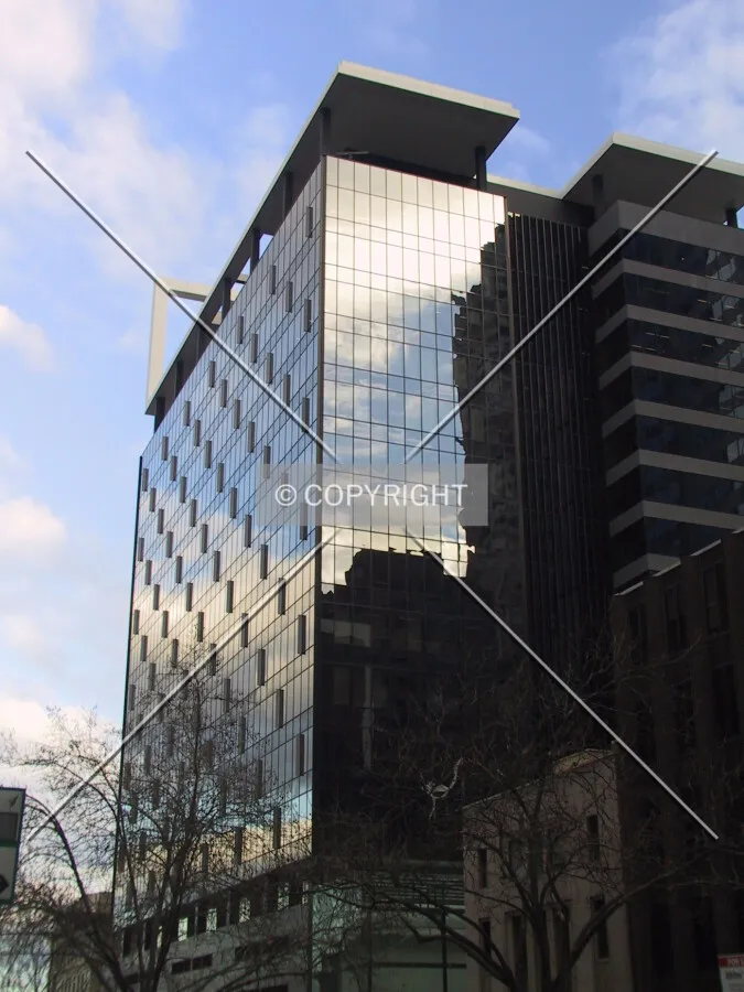 View southwest on Exhibition Street