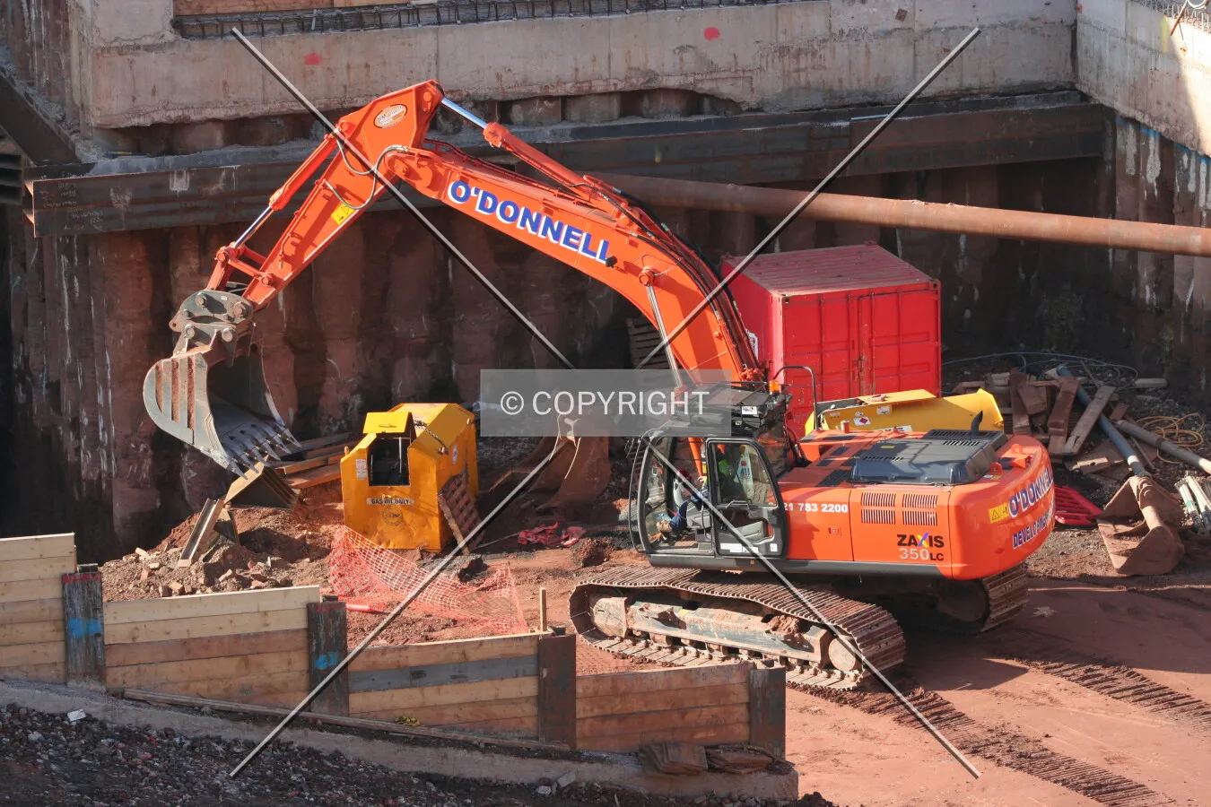 View of the construction equipment