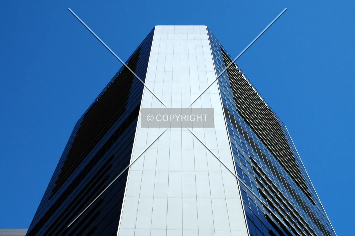 Looking up the east corner