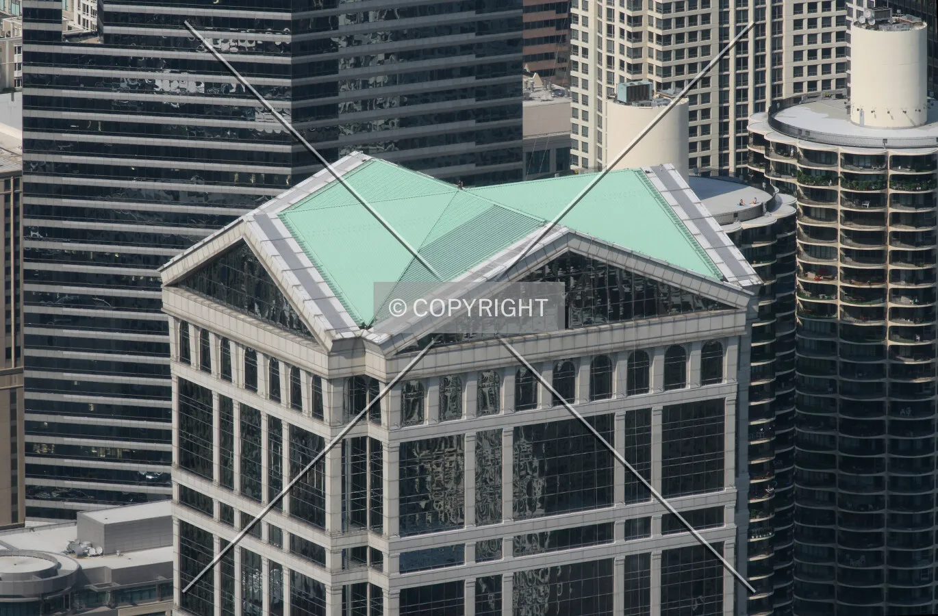 View of the roof from Sears Tower Skydeck