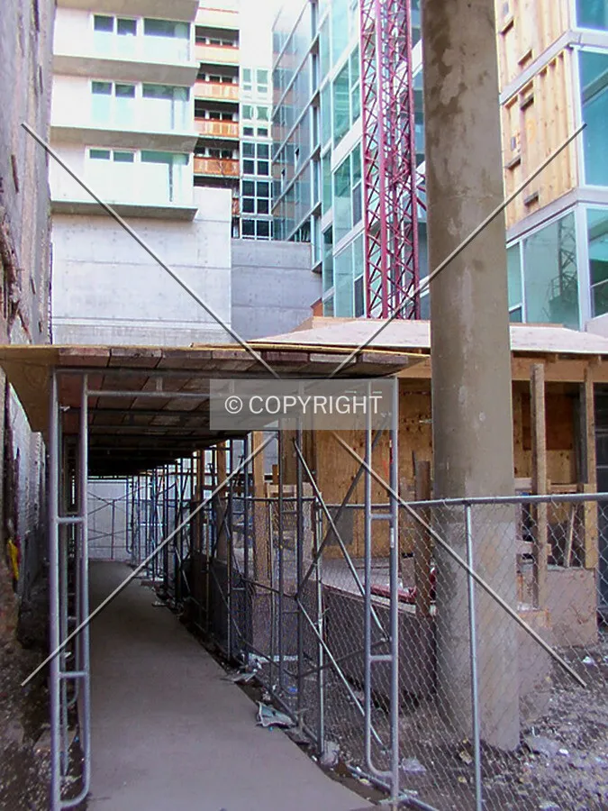 Looking into the courtyard