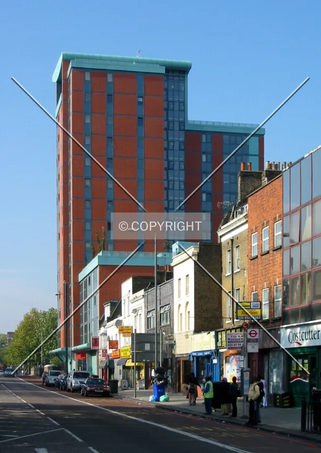 Looking west along East India Dock Road