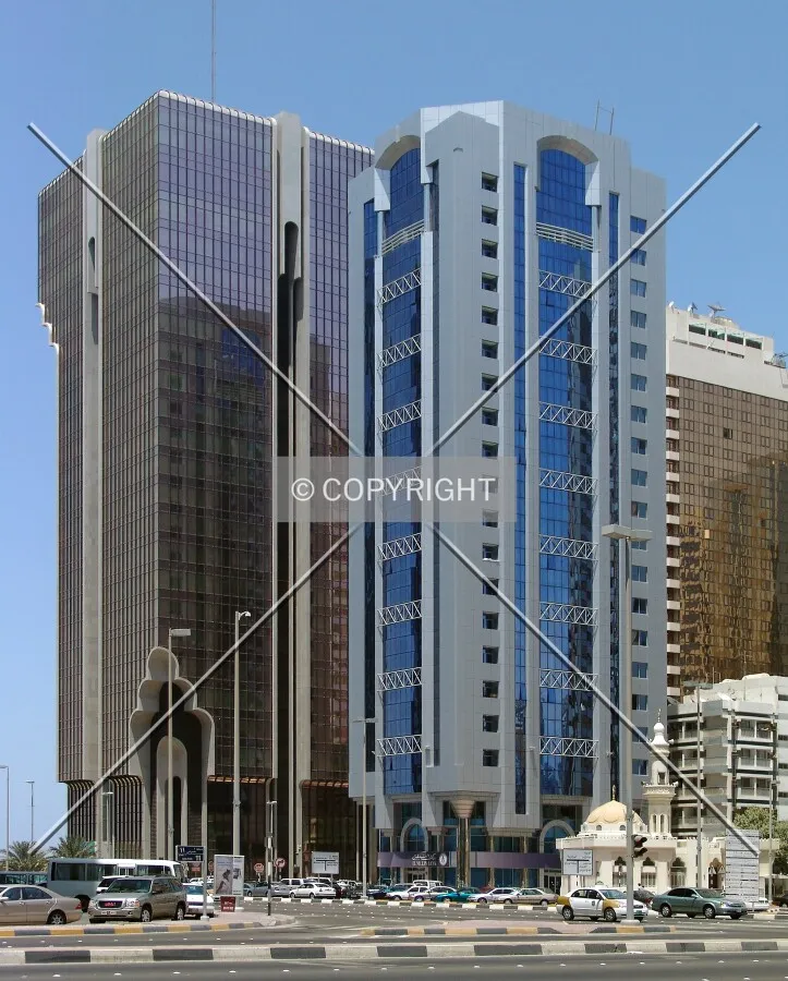 Bani Yas Tower (left) and Elnilein Bank