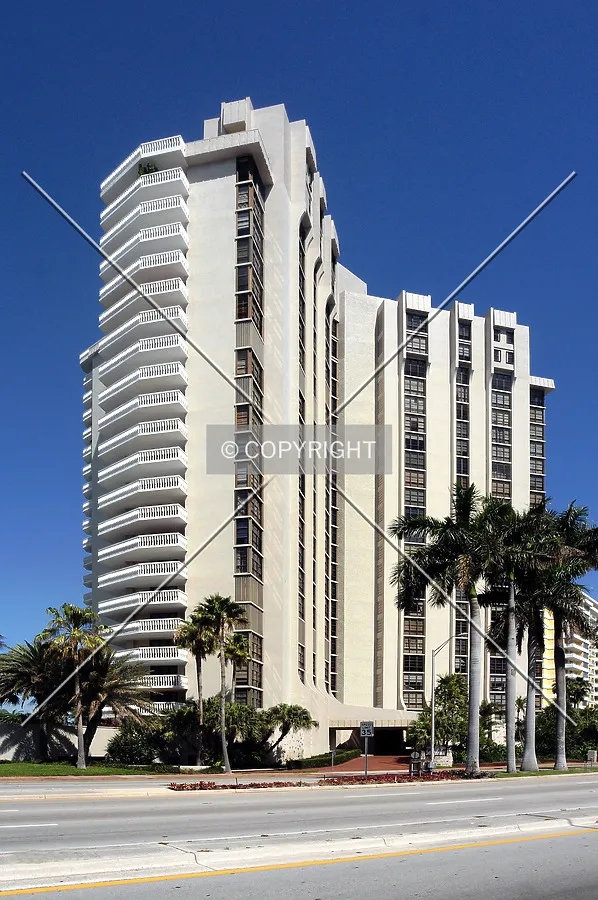 View from the southeast across Collins Avenue