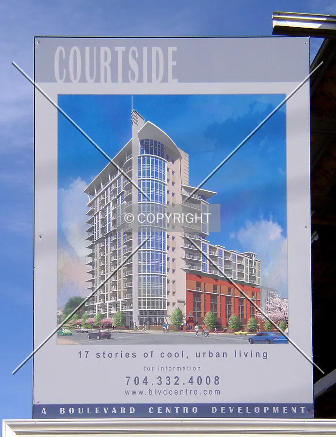 Project board with rendering off East 6th Street