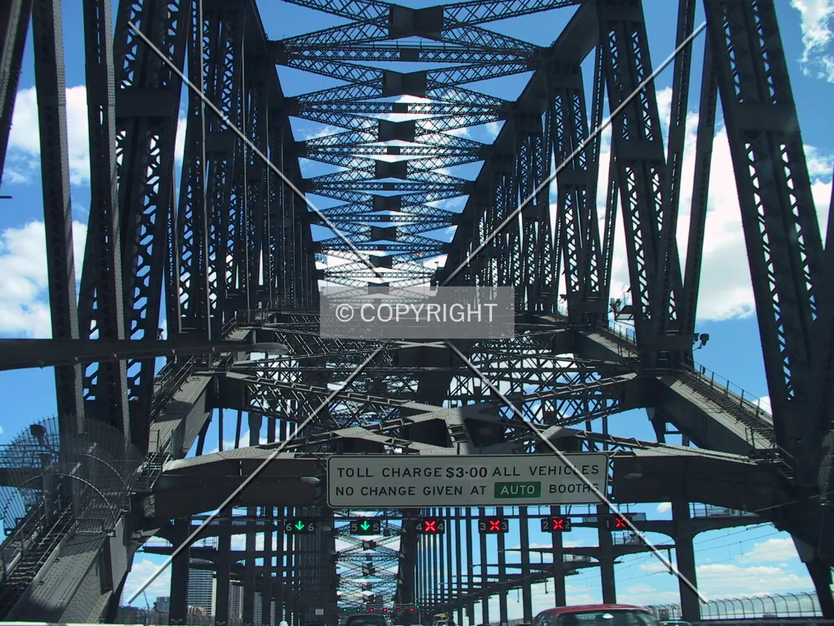 Looking up into the bridge arch