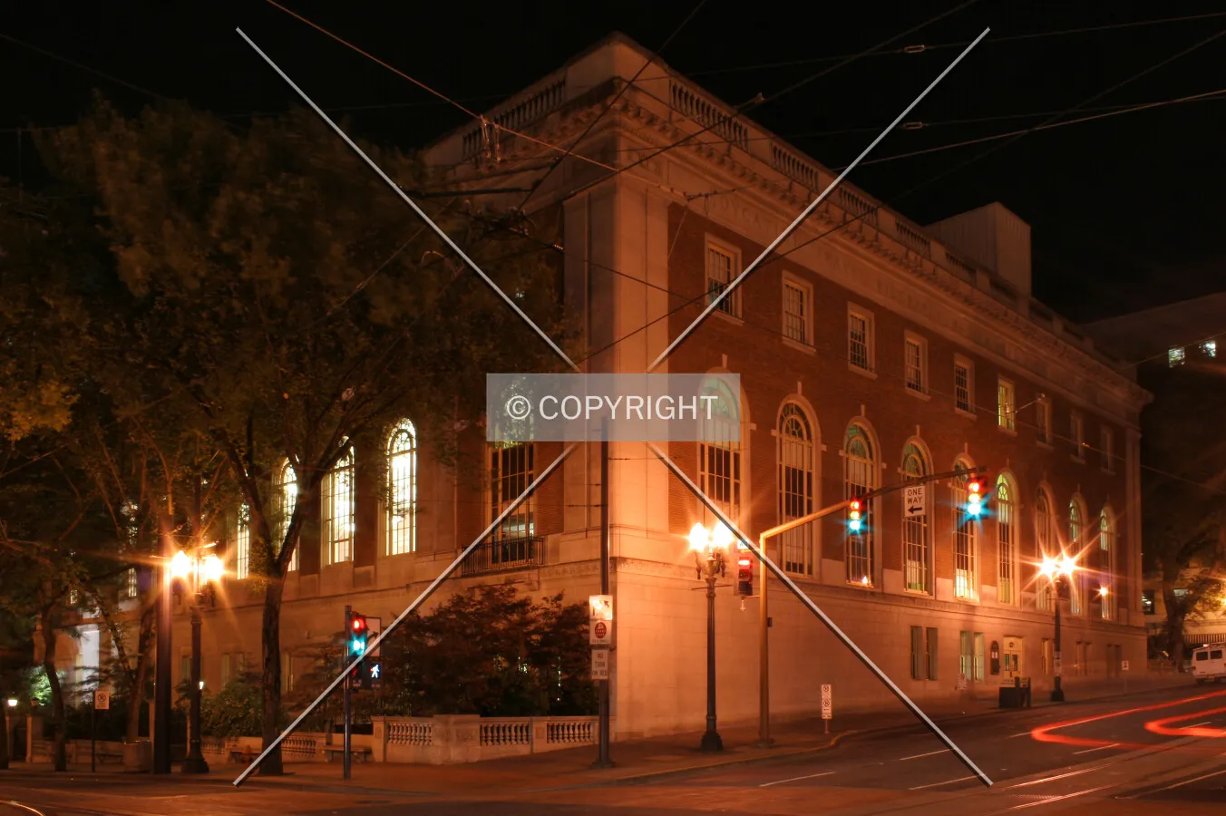Southeastern view at night
