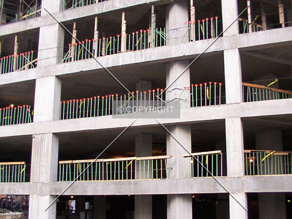 Re-bars on garage façade