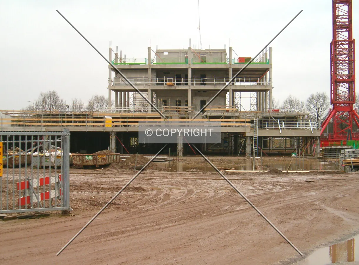Construction of the base of the building