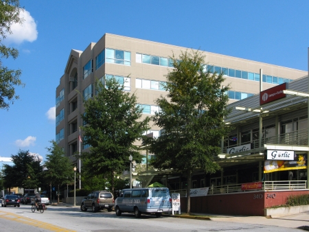 View to the southeast across Ponce de Leon Avenue
