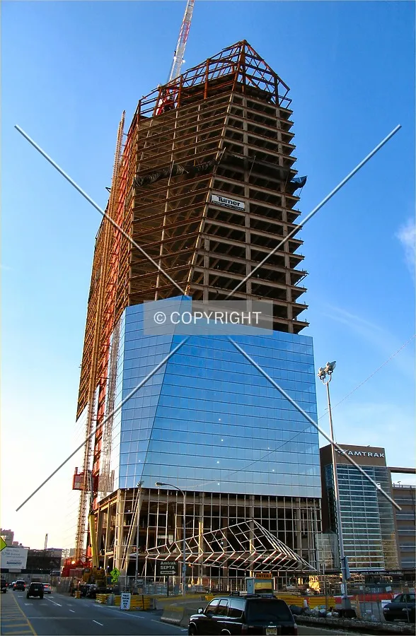 Looking up from the east