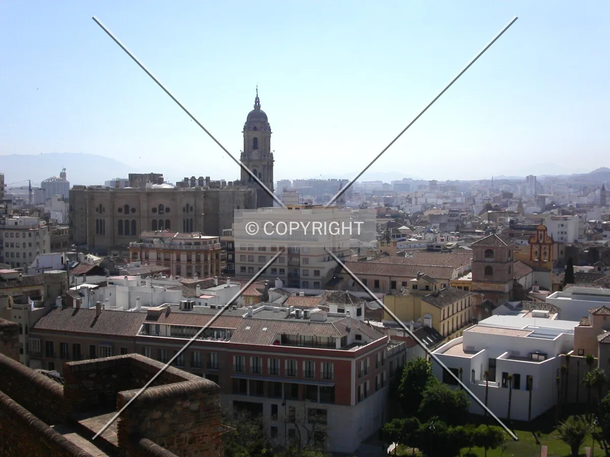 The cathedral as seen from La Alcazaba