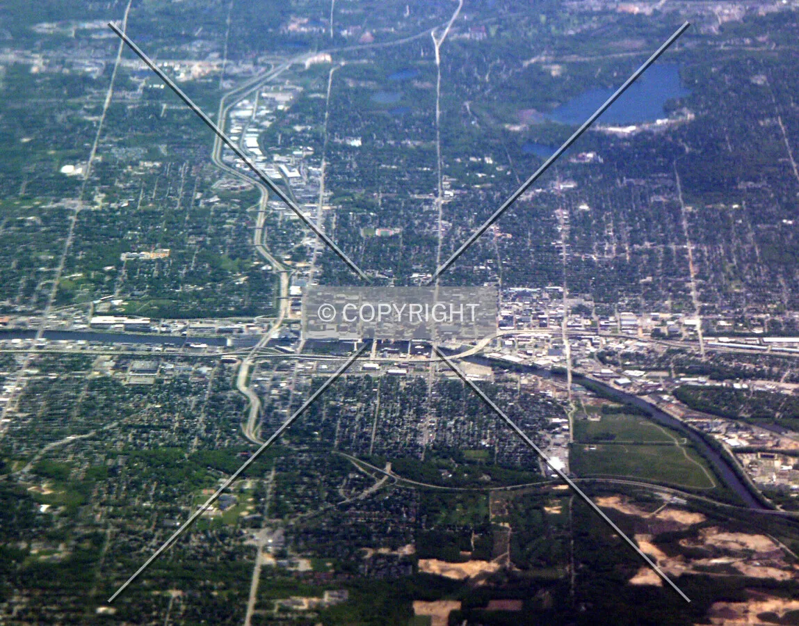 Aerial view from west