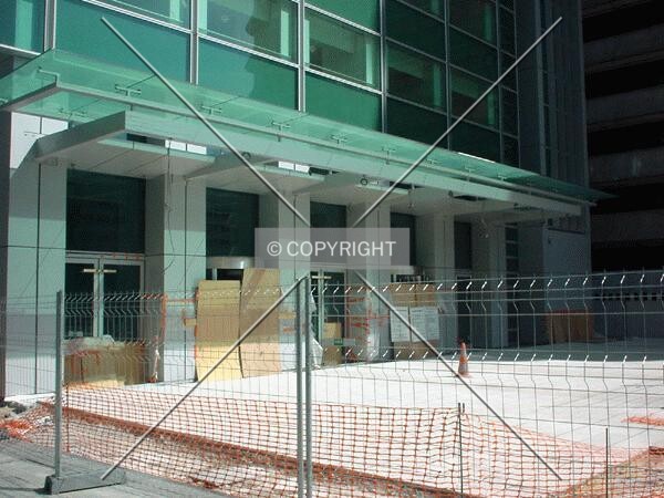 Entrance situation during reconstruction