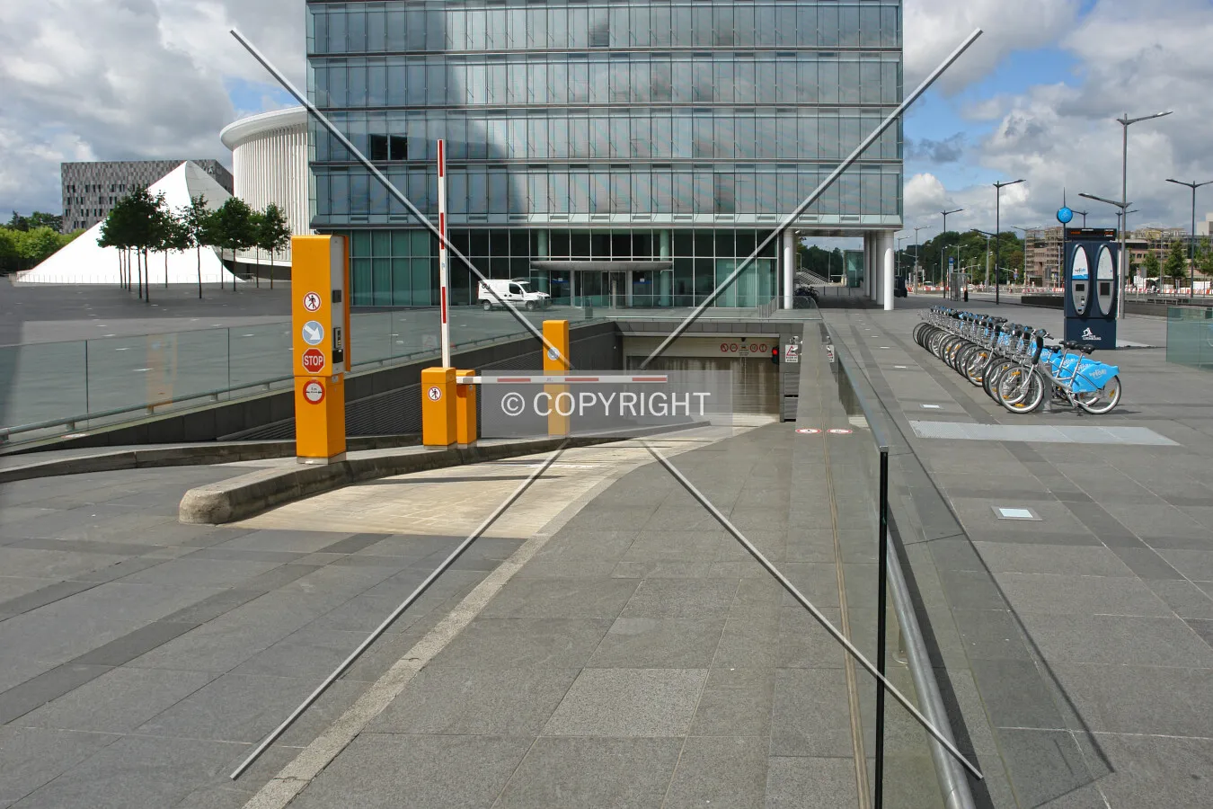 Entrance to the underground car park