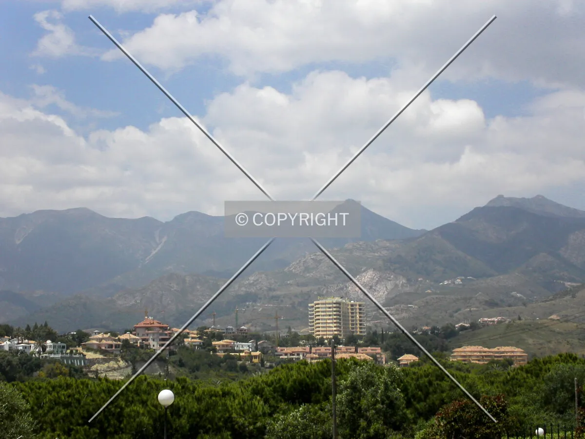 Looking north to the mountains