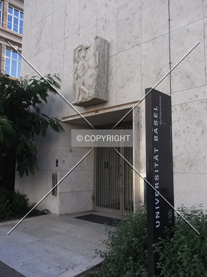 Side entrance of university building Kollegienhaus Basel
