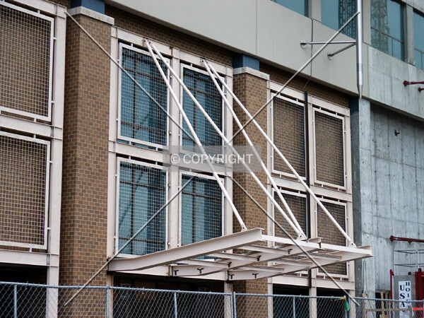 Canopy over the entrance