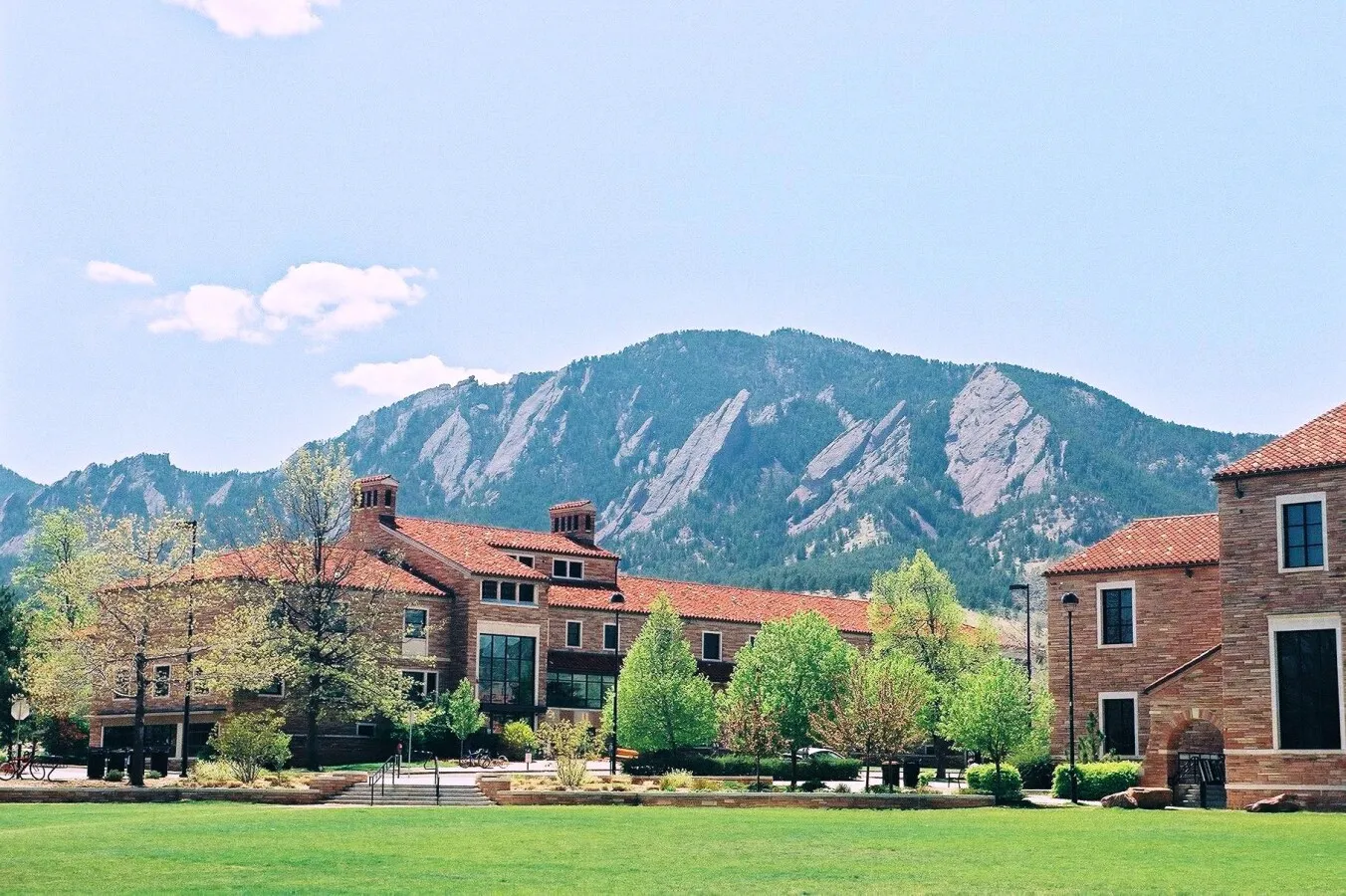 View of the Flatirons from Farrand Field