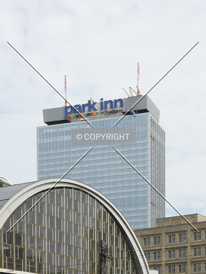 Upper section of the building including antennae