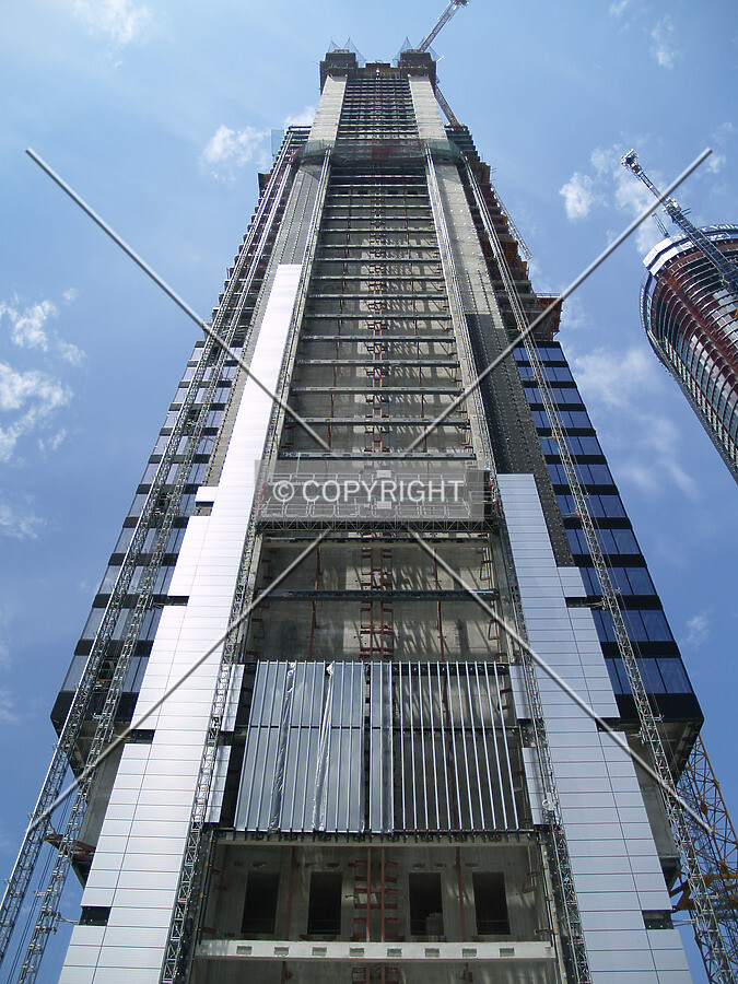Looking up from the eastern side