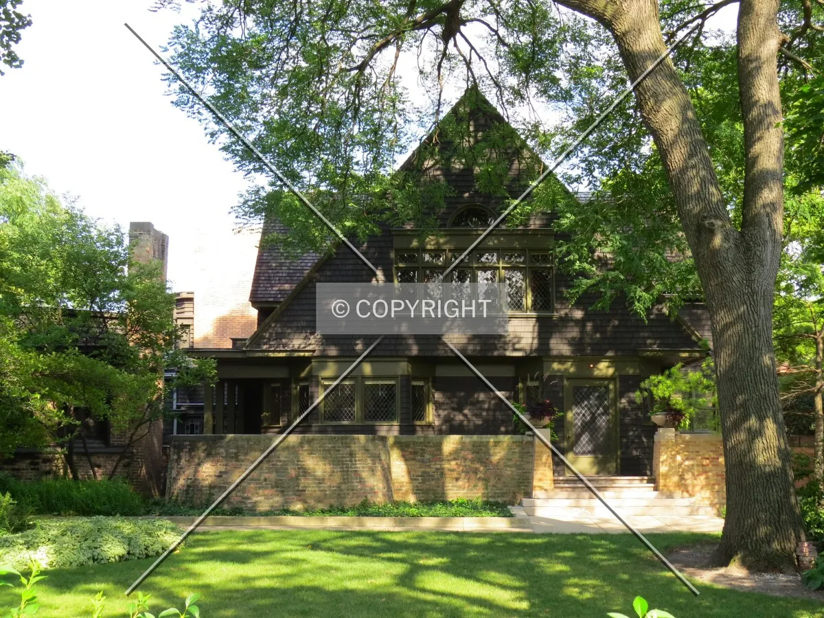 Front elevation of the home from Forest Avenue