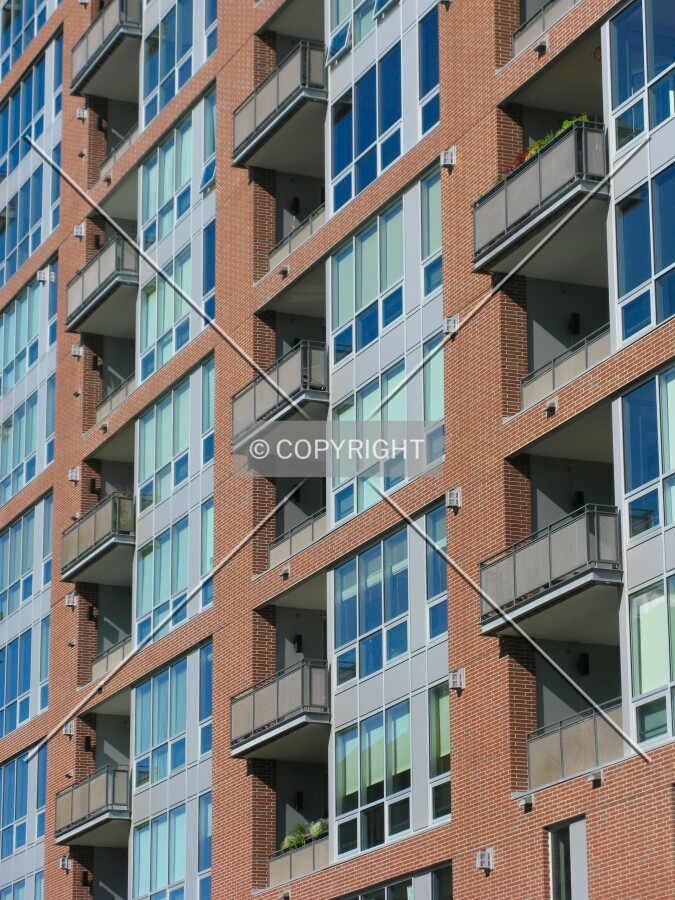 Balconies and windows above 3rd Avenue SE