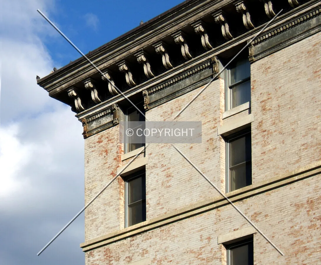 Cornice detail from the southwest