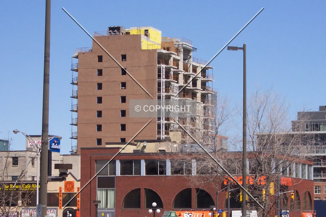 View from the Byward Market, facing northeast