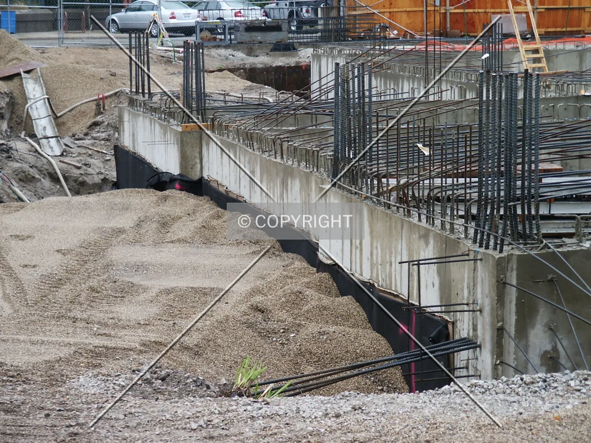 South edge of the foundations