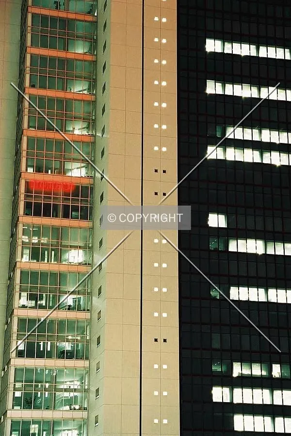 Windows detail at night