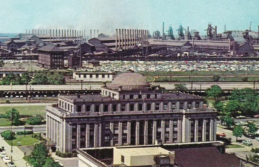 Vintage view from the southwest