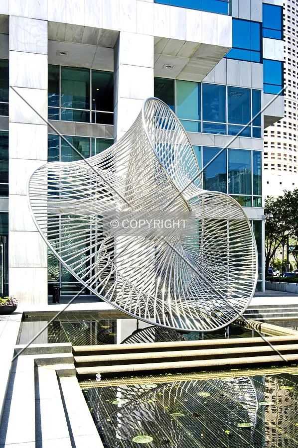 Bank of America Plaza, Charles O. Perry 'Solstice' 1985, Pipe Art Sculpture, Tampa, Florida, U.S.A.