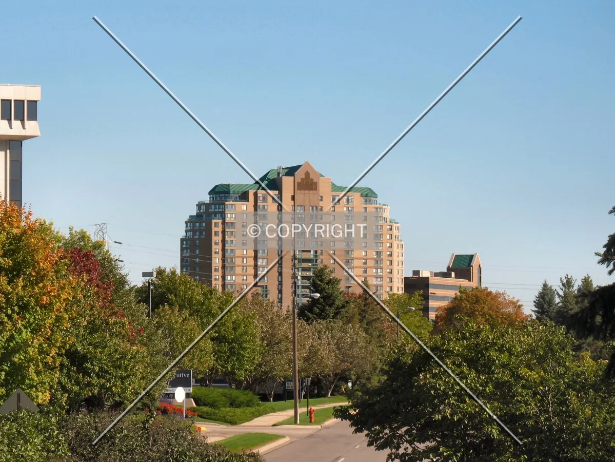 Distant view from the southwest in Bloomington