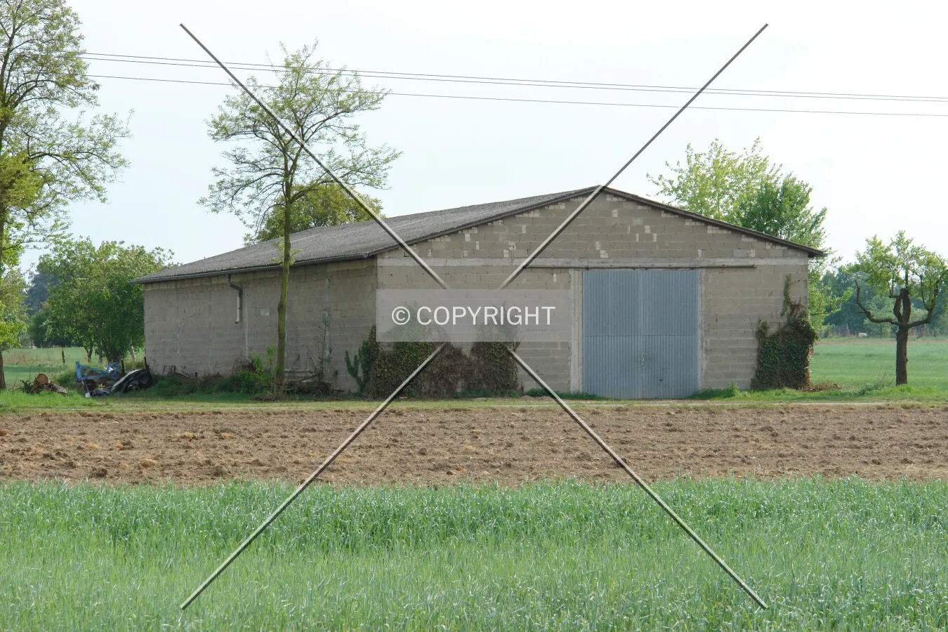 A barn in the landscape
