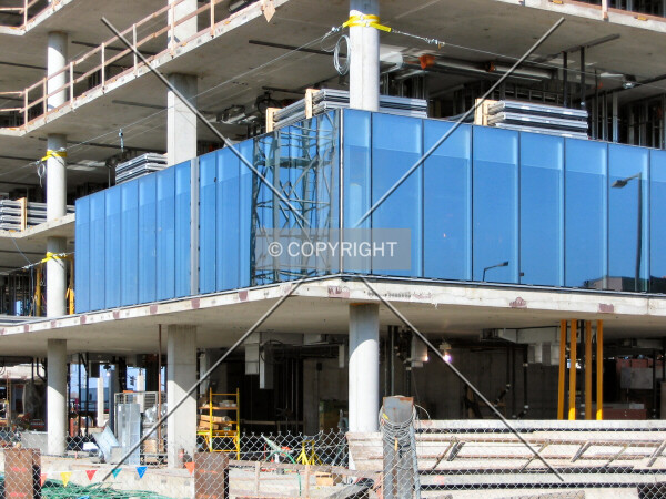First glass on the southeast corner