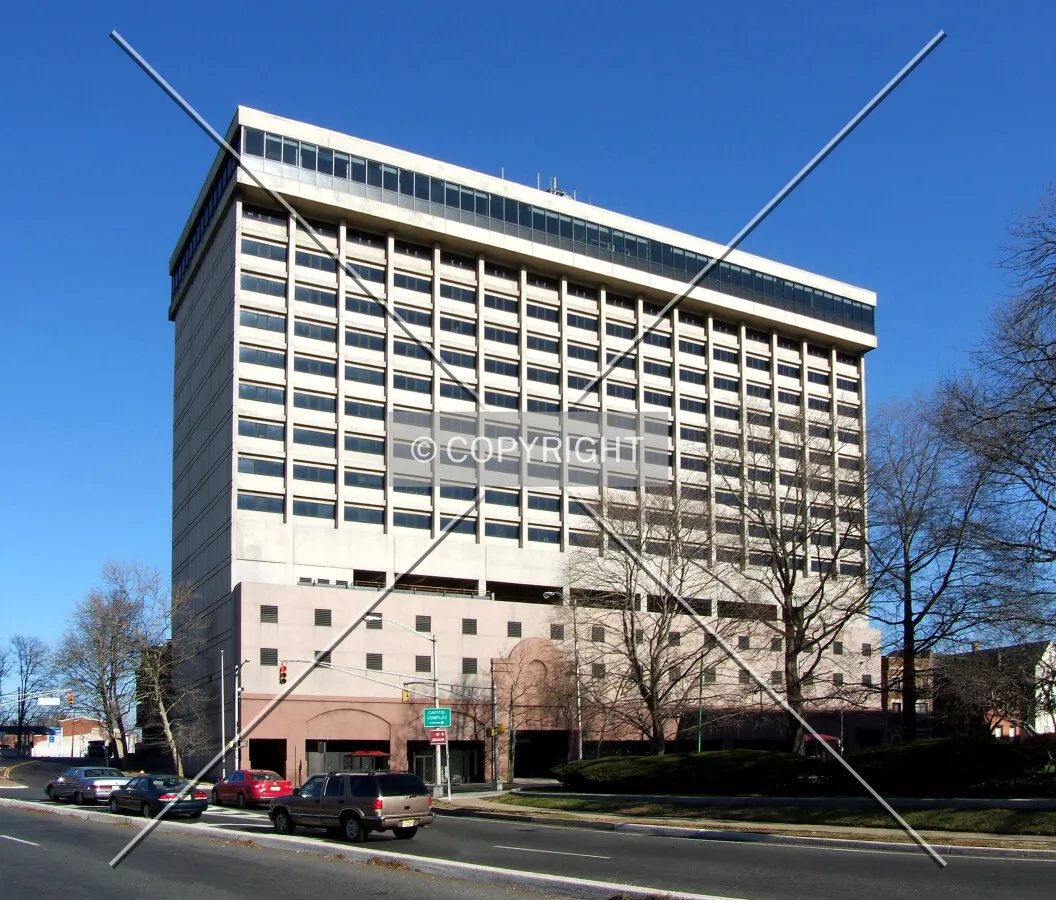 View from the southwest along Calhoun Street