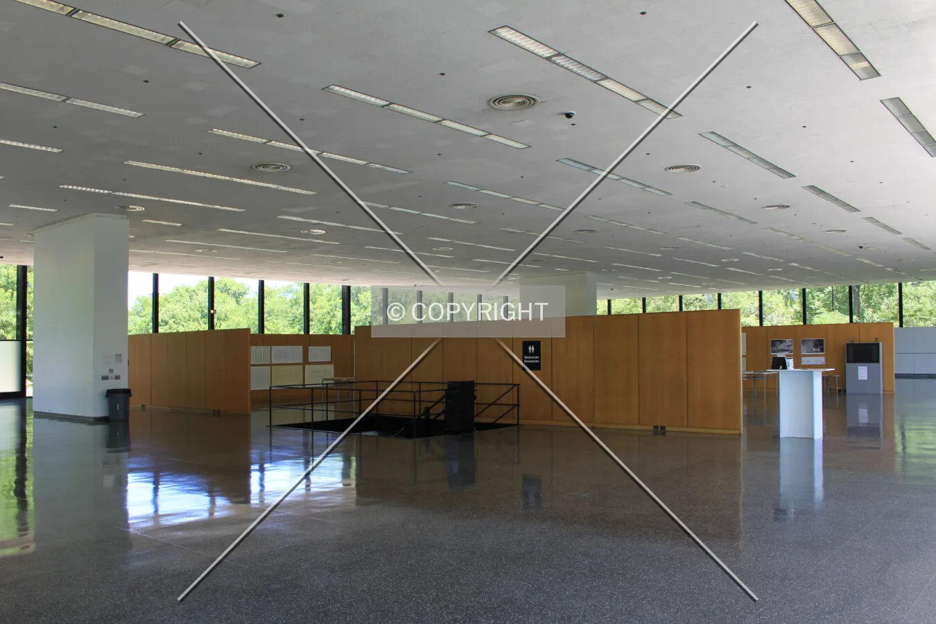 Looking northeast across the interior