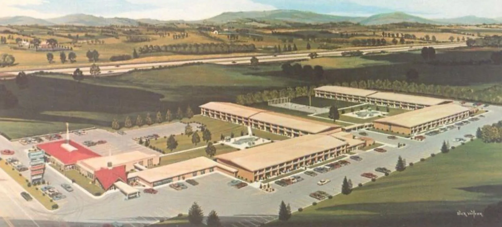 Vintage view as the Howard Johnson's Motor Lodge