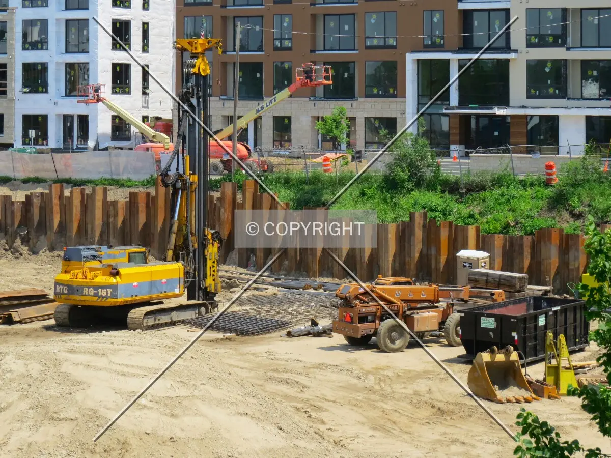Foundation equipment on site