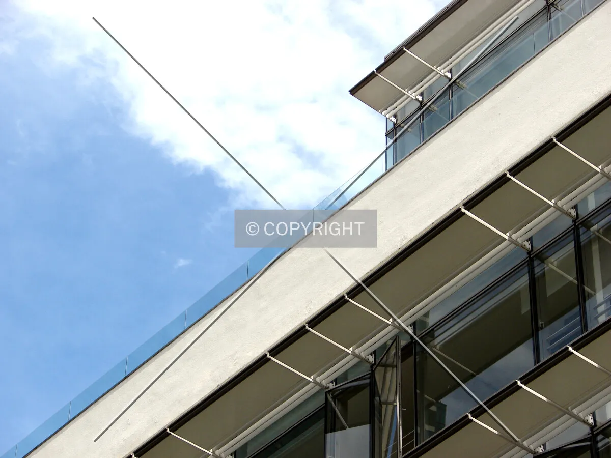 View of sun louvres