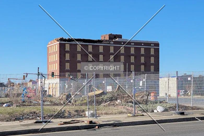 From the southeast after being damaged by a tornado