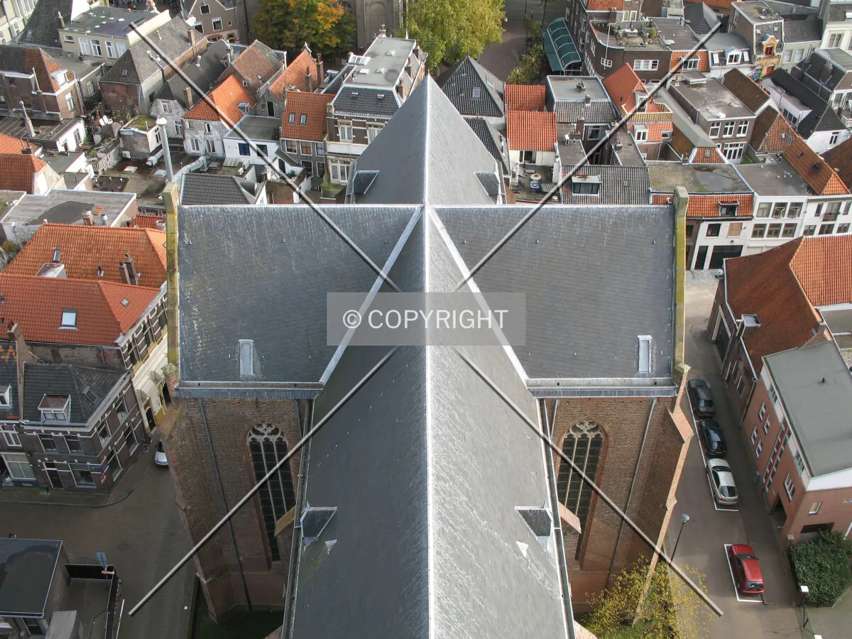 Roof of the church seen from the tower