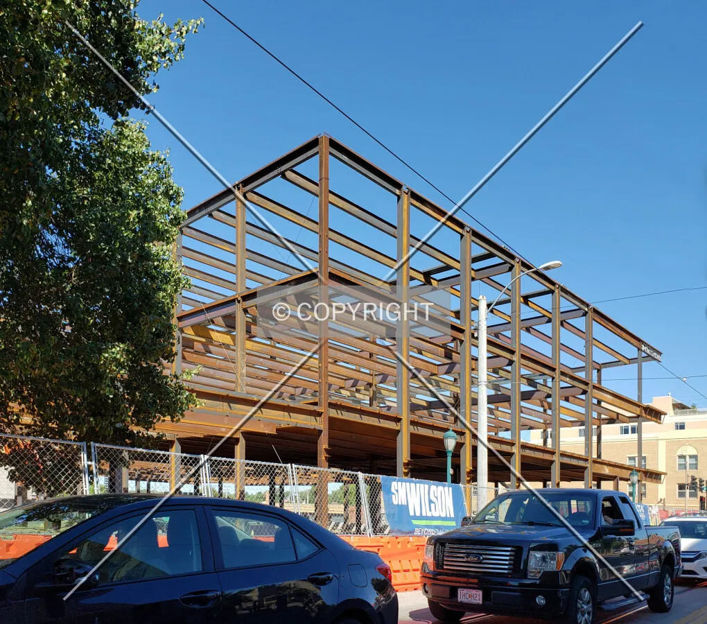View from the southwest during construction; September 14, 2019