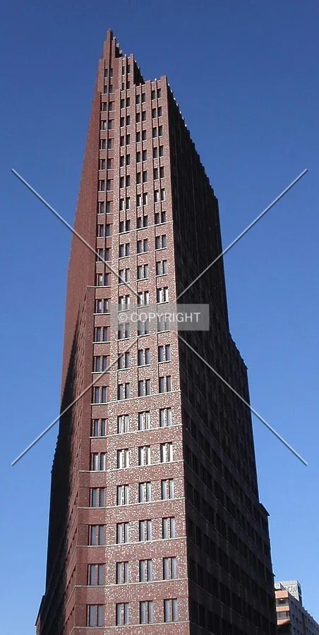 Frontal view of the tower
