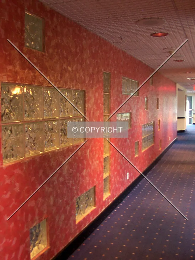 Passageway connecting the hotel towers