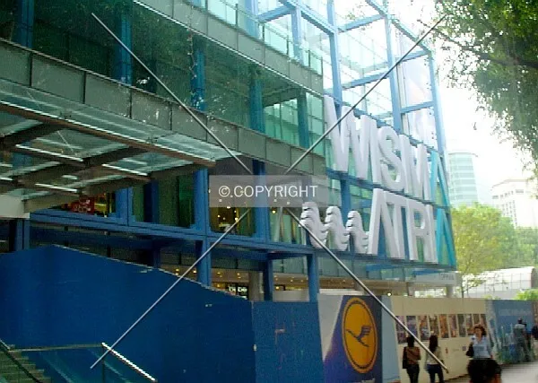 View of completed segment of the new front facade