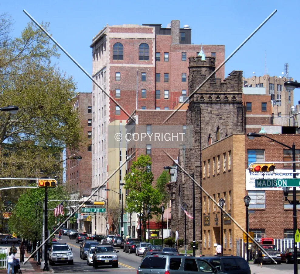 View from the southeast along Jersey Street