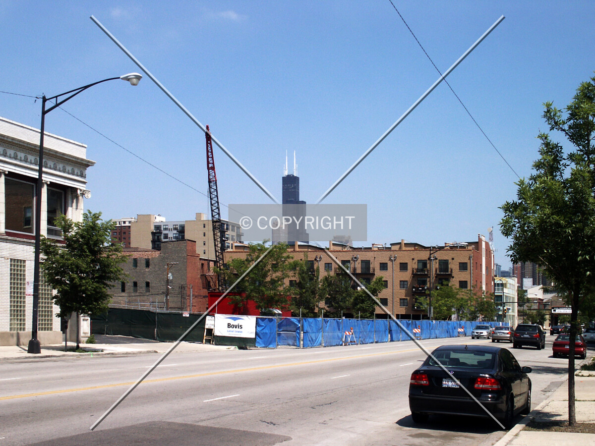 Looking northwest from across Michigan Avenue